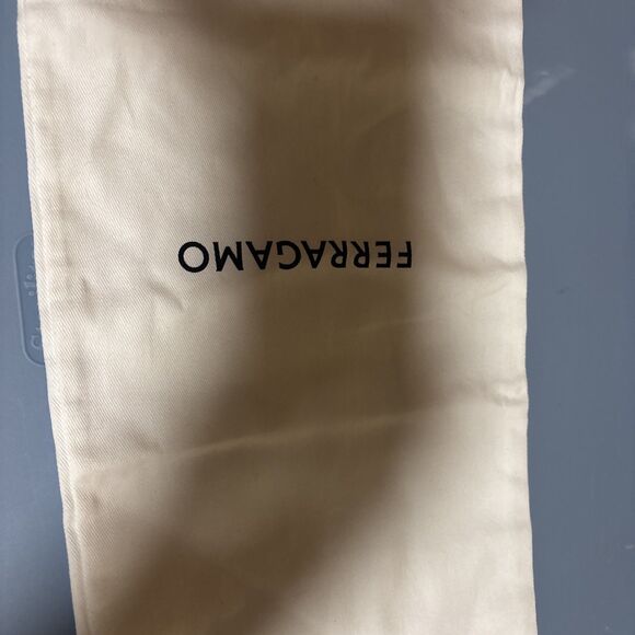 SALVATORE FERRAGAMO New Logo Drawstring Dust Bag Shoe Bags 17" X 8" Set Of 2 - Picture 4 of 6
